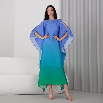 Muhra Kaftan I Blue Ombre