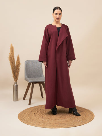Chamois Abaya | Maroon