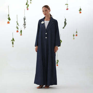 Denim Elegance Abaya