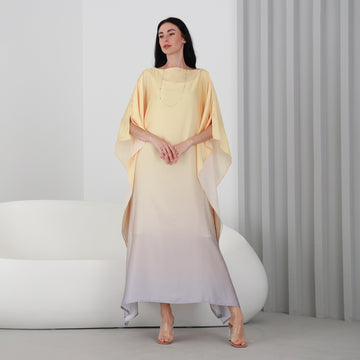 Muhra Kaftan I Yellow Ombre