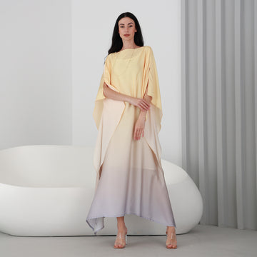 Muhra Kaftan I Yellow Ombre