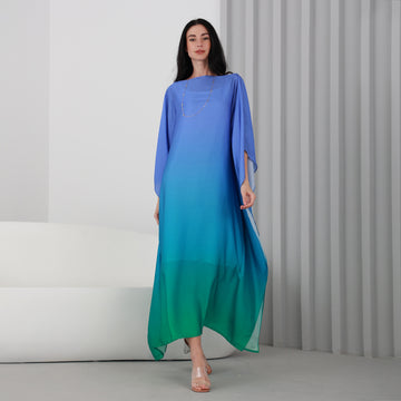 Muhra Kaftan I Blue Ombre