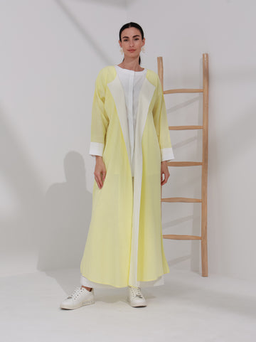 Hamda Abaya I Light Yellow