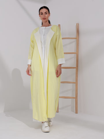 Hamda Abaya I Light Yellow