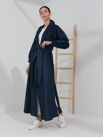 Emma Denim Abaya with Dress