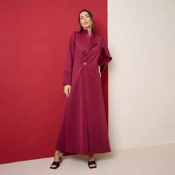 Whisper Abaya I Burgundy