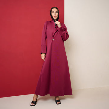 Whisper Abaya I Burgundy