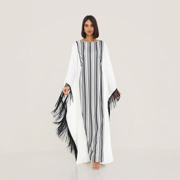 Budoor Kaftan I White